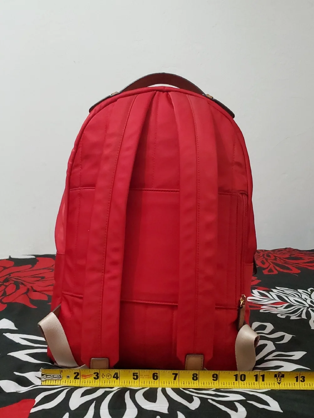 Michael Kors Red Nylon Charm Backpack with Gold Hardware - Picture 3 of 8